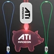 LED Neon Lanyard with Acrylic Pig Pendant | https://www.bestnamebadges.com