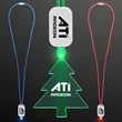LED Neon Lanyard with Acrylic Tree Pendant | https://www.bestnamebadges.com