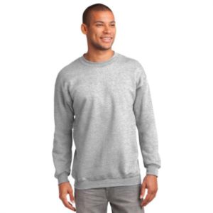 Port and Company Crewneck Sweatshirt - Light/Heather | https://www.bestnamebadges.com
