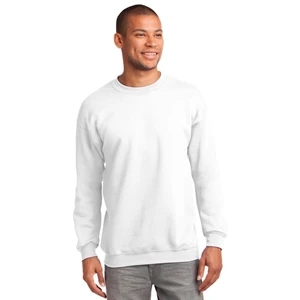 Port and Company Crewneck Sweatshirt - White/Neutral | https://www.bestnamebadges.com