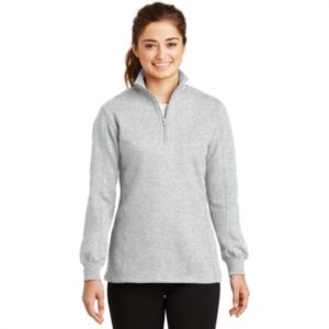 Sport-Tek Ladies Quarter-Zip Sweatshirt - Dark/All | https://www.bestnamebadges.com
