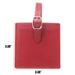 PU Leather Square Luggage Name Tag | https://www.bestnamebadges.com