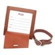 PU Leather Square Luggage Name Tag | https://www.bestnamebadges.com