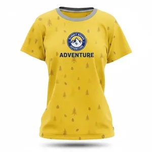 Women's Sublimated Waffle Grid Short Sleeve T-Shirt 125GSM