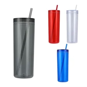 Arden 16 oz Recycled Acrylic Straw Tumbler | https://www.bestnamebadges.com