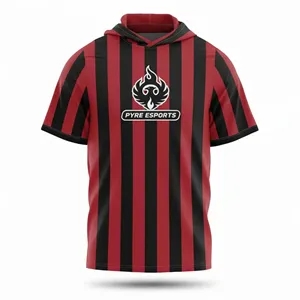 Men's Sublimated Upf Drifit Short Sleeve Hooded T Shirt 4.5O