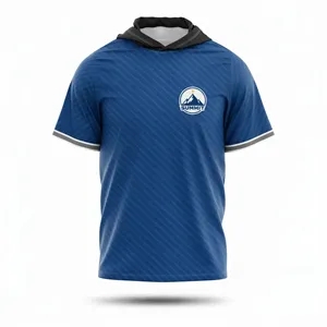 Men's Sublimated Short Sleeve Upf Mesh Hooded T Shirt 5.5 oz