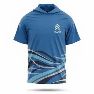 Unisex Sublimated Spun Polyester Short Sleeve Hoodie 5 OZ