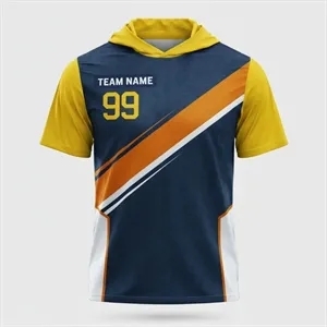 Sublimated Silk Feel Short Sleeve Hooded T-Shirt 180 GSM