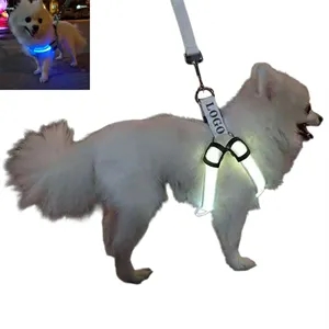 LED Lighted Dog Harness for Medium Large Dogs and Pets | https://www.bestnamebadges.com