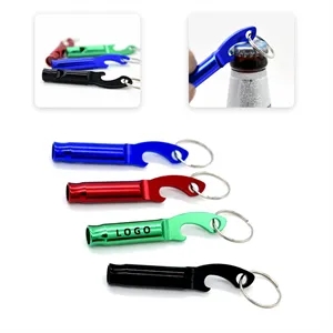 Whistle With Bottle Opener Keychain