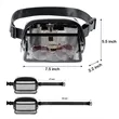 Everywhere Cross Body Clear PVC 2 Zipper Belt Bag | https://www.bestnamebadges.com