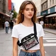 Everywhere Cross Body Clear PVC 2 Zipper Belt Bag | https://www.bestnamebadges.com