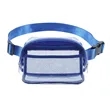 Everywhere Cross Body Clear PVC 2 Zipper Belt Bag | https://www.bestnamebadges.com