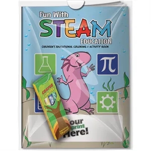 Coloring Book & 4-Pack of Crayons (Unimprinted) in Poly Bag