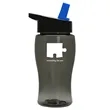 Garyline® Poly+ Jr. Transparent Bottle with Flip-Straw Li... | https://www.bestnamebadges.com