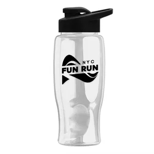 Garyline® Poly+ Bottle with Drink-Thru Lid - 27 oz. | https://www.bestnamebadges.com