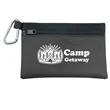 Garyline® Two-Tone Polyester Zip Pouch with Carabiner | https://www.bestnamebadges.com