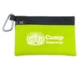 Garyline® Two-Tone Polyester Zip Pouch with Carabiner | https://www.bestnamebadges.com