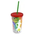 Garyline® Transparent Tumbler with Straw Lid and Full-Col... | https://www.bestnamebadges.com
