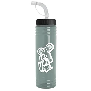 Garyline® Slim Fit RPET Bottle with Straw Lid - 24 oz.
