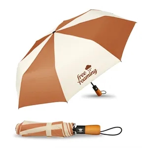 46" Auto Open Wooden Handle Umbrella