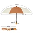 46" Auto Open Wooden Handle Umbrella | https://www.bestnamebadges.com