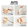 46" Auto Open Wooden Handle Umbrella | https://www.bestnamebadges.com