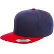 Yupoong 6-Panel Structured Flat Visor Classic Snapback Cap | https://www.bestnamebadges.com