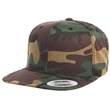 Yupoong 6-Panel Structured Flat Visor Classic Snapback Cap | https://www.bestnamebadges.com