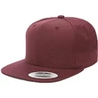 Yupoong 6-Panel Structured Flat Visor Classic Snapback Cap | https://www.bestnamebadges.com