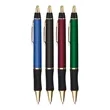 Union Printed - Gold Braxton Rubber Grip Click Pen | https://www.bestnamebadges.com
