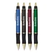 Union Printed - Gold Braxton Rubber Grip Click Pen | https://www.bestnamebadges.com