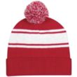 Two-Tone Knit Pom Beanie with Cuff | https://www.bestnamebadges.com