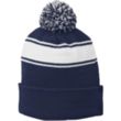 Sport-Tek Stripe PomPom Beanie | https://www.bestnamebadges.com
