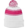 Sport-Tek Stripe PomPom Beanie | https://www.bestnamebadges.com