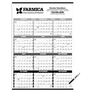 Triumph® Calendars Black & White Time Management Span-A-Y... | https://www.bestnamebadges.com