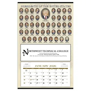Triumph® Calendars Presidents Hanger 12-Month Calendar | https://www.bestnamebadges.com