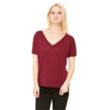 Bella Ladies' Slouchy V-Neck T-Shirt | https://www.bestnamebadges.com