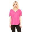 Bella Ladies' Slouchy V-Neck T-Shirt | https://www.bestnamebadges.com