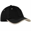 Port Authority Vintage Washed Contrast Stitch Cap - Dark/All | https://www.bestnamebadges.com