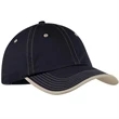 Port Authority Vintage Washed Contrast Stitch Cap - Dark/All | https://www.bestnamebadges.com