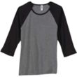 Bella Women's 1x1 Baby Rib 3/4-Sleeve Contrast Raglan TShirt | https://www.bestnamebadges.com