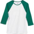 Bella Women's 1x1 Baby Rib 3/4-Sleeve Contrast Raglan TShirt | https://www.bestnamebadges.com