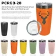 Polar Camel 20oz ION-Plated Ghost Black Tumbler | https://www.bestnamebadges.com