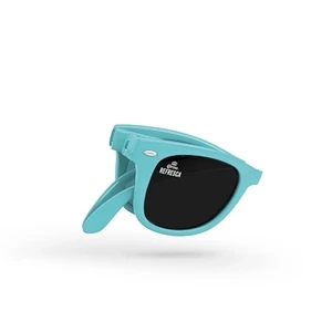 Foldable Retro Sunglasses w/ 1-color imprint