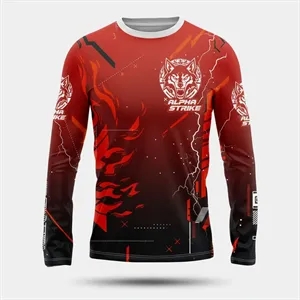 Sublimated Spandex Interlock Long Sleeve T-Shirt (Unisex)