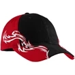 Port Authority Colorblock Racing Cap with Flames - Dark/All | https://www.bestnamebadges.com