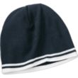 Port and Company Fine Knit Skull Cap with Stripes - Dark/All | https://www.bestnamebadges.com
