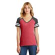 District Made Ladies' Game V-Neck Tee | https://www.bestnamebadges.com